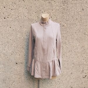 CAbi  Beige Peplum Jacket sweater